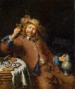 Pieter Cornelisz. van Slingelandt Breakfast of a Young Man oil on canvas